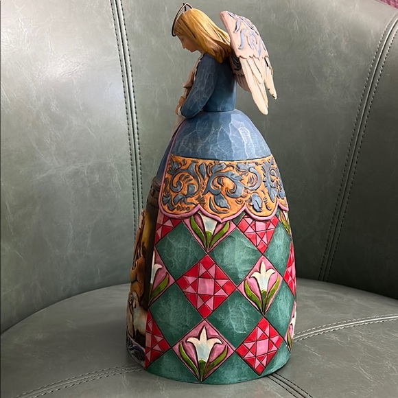 Jim Shores Handcrafted Blue Nativity Angel Figurine - Picture 6 of 12